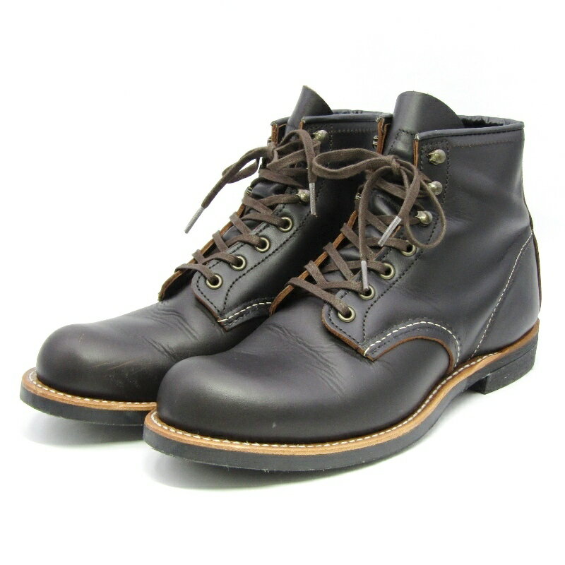 樂天商城 - 【中古】美品 REDWING レッドウィング US8.5D 26.5cm ブラックスミス 3345 Blacksmith ワークブーツ 茶芯 2025年 ブラック プレーリー ブーツ 18002187