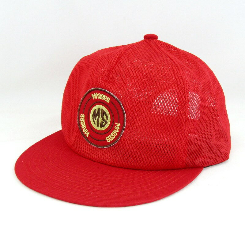 樂天商城 - 【中古】未使用 MASSES マシス メッシュキャップ ALL MESH CAP 5パネル スナップバック レッド 帽子 47000179