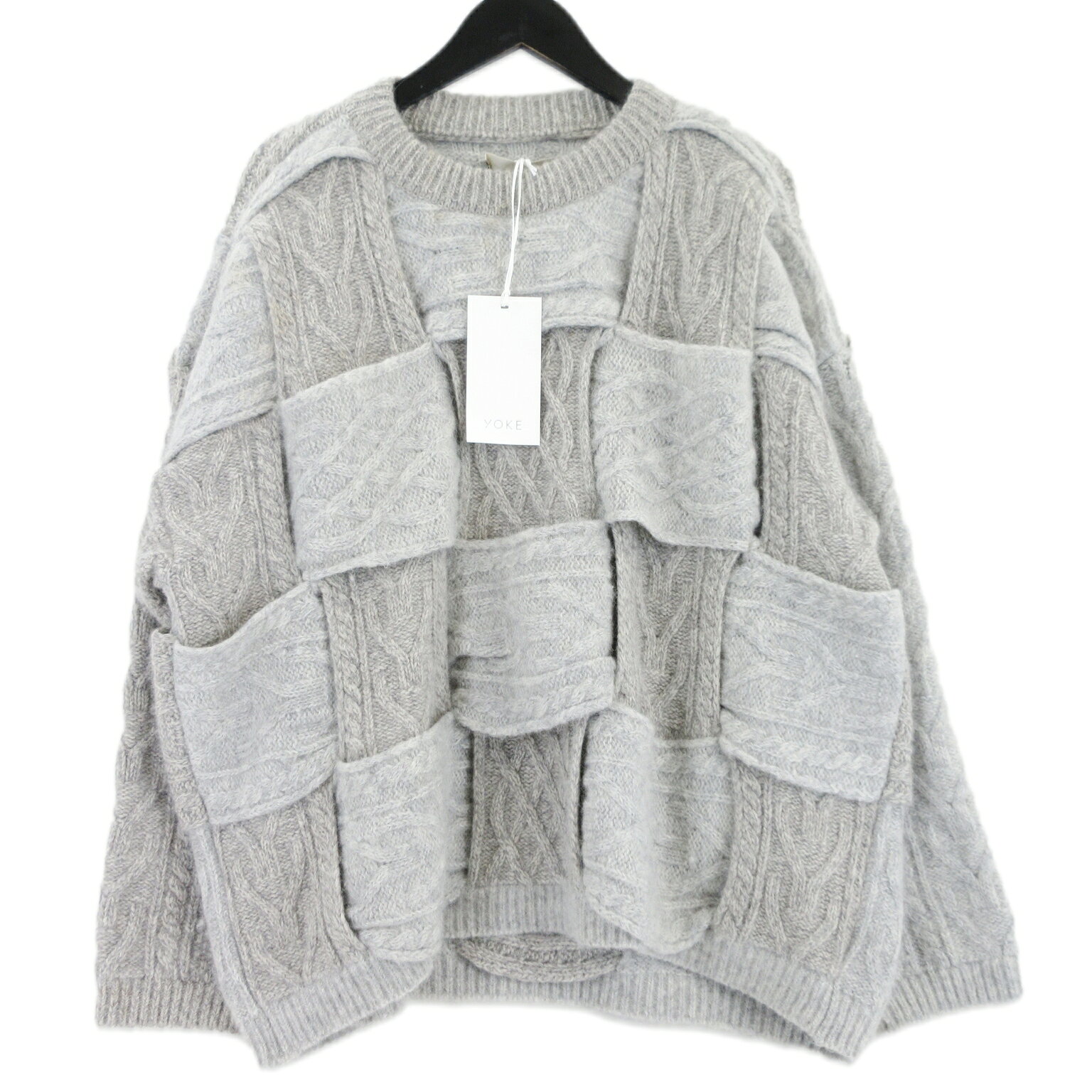 樂天商城 - 【中古】YOKE ヨーク クルーネック ニット YK20AW0160S CROSSING CABLE CREW NECK KNIT セーター グレー 2 メンズ 99001158