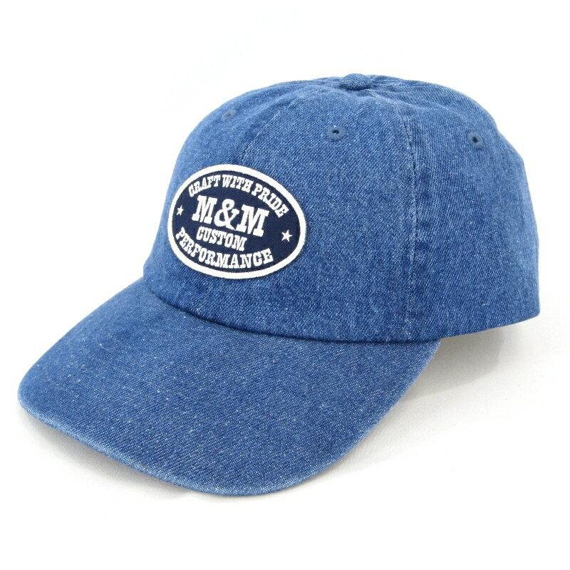 乐天商城 - 【中古】未使用 M&M CUSTOM PERFORMANCE エムアンドエム キャップ 26MMG17 DENIM CAP デニムキャップ 6パネル newhattan ブルー 帽子 47000197