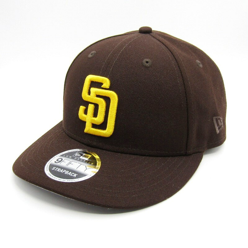 乐天商城 - 【中古】未使用 NEW ERA ニューエラ ベースボールキャップ SD 50th LP 9FIFTY MLB Cap BEAMS 別注 6パネル サンディエゴ ブラウン パドレス 帽子 47000217