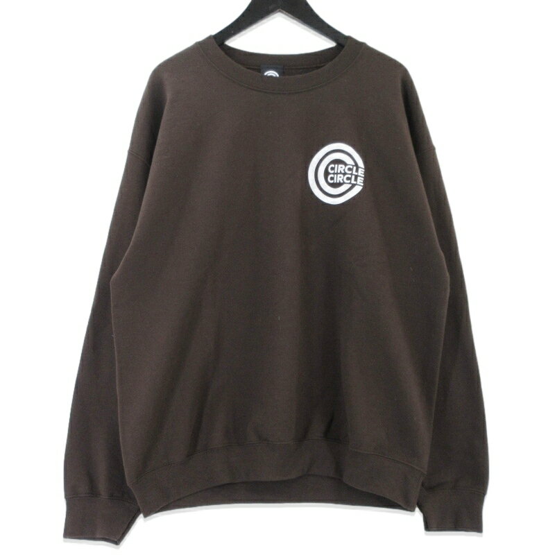 乐天商城 - 【中古】CIRCLE CIRCLE サークルサークル スウェットシャツ CC PROMOTIONAL LOGO 8oz CREW NECK SWEATSHIRT CC-TSWC-003 ブラウン L クルーネック 裏フリース メンズ 99001177