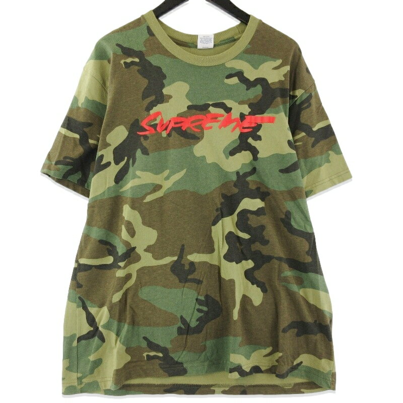 乐天商城 - 【中古】Supreme シュプリーム Futura Logo Tee Camo 20FW 半袖Tシャツ フューチャーロゴ カモフラージュ ウッドランドカモ Lメンズ 71016121