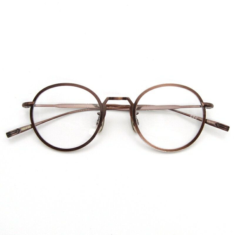 未使用 OG×OLIVER GOLDSMITH オージーバイオリバーゴールドスミス メガネフレーム OLIVER II-T A COPPER アンティークカッパー日本製 オリバー2 ボストン パント メタル メガネ 眼鏡 サングラス 54001133