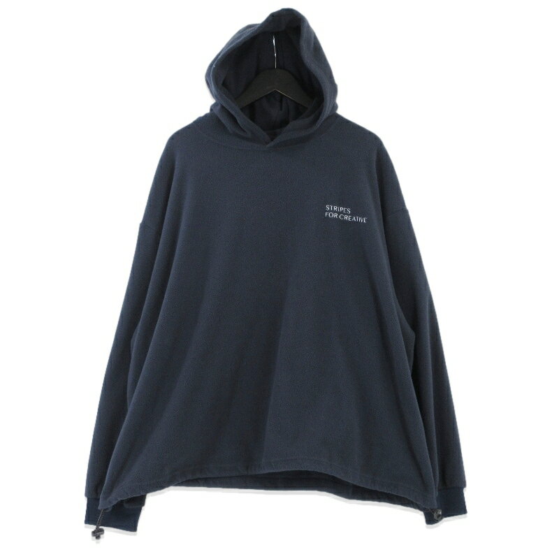 Stripes For Creative ストライプスフォークリエイティブ プルオーバーパーカー FLEECE SUPER BIG HOODY LS TEE ネイビー XL W/DRAWSTRINGS フリース フーディ ポリエステル SFC メンズ 99001232
