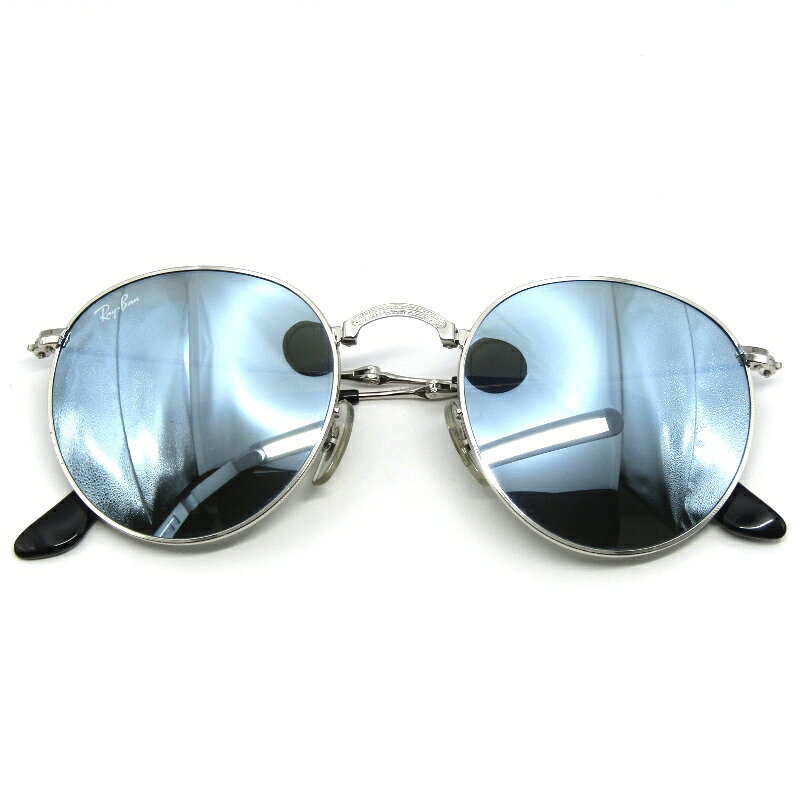 Ray-Ban レイバン サングラス RB3532 ROUND METAL FOLDING イタリア製 フォールディング ラウンドメタルボストン 003/30折り畳み式 クリスタルライトグリーンシルバーミラー メタル メガネ 眼鏡 サングラス 61005927
