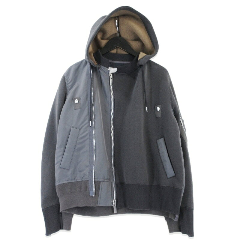 楽天市場】サカイ Sponge Sweat x Nylon Twill Hoodieの通販