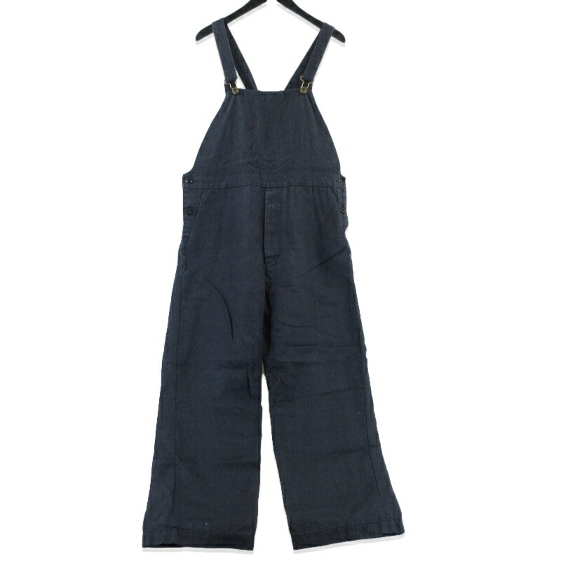 GARMENT REPRODUCTION OF WORKERS ガーメントリプロダクションオブワーカーズ オーバーオール リネン ブラック 黒 0 ヘリンボーン 日本製 レディース ウィメンズ 99001266