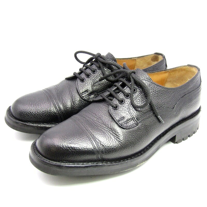 JOSEPH CHEANEY&SONS チーニー UK7.5F イミテーション キャップトゥ CAIRNGORM 2C ケンゴン 外羽根 黒 ブラック グレインカーフ 4436ラスト 26.5cm 短靴 ダービーシューズ ストレートチップ コマンドソール シューズ 35005755