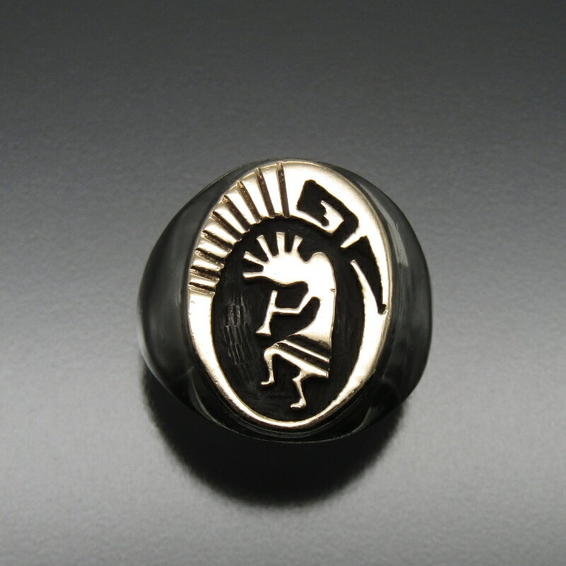 【中古】Jane McCrory ホピ族 リング 14K/シルバー ココペリ ジェーンマックローリ...