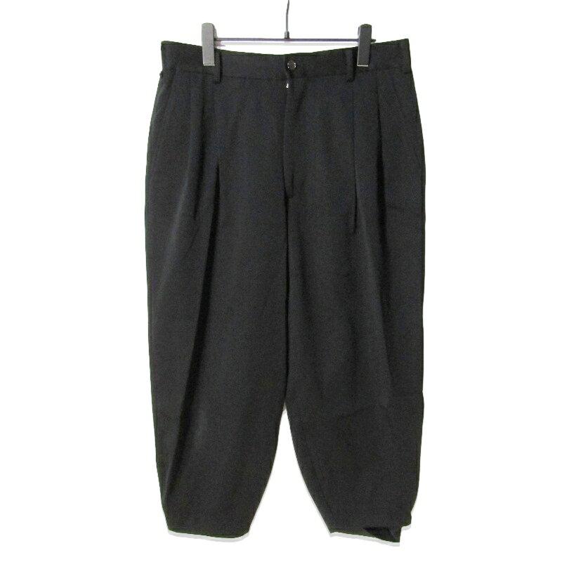 【中古】Graphpaper グラフペーパー Wool Doeskin Tapered Trousers GM233-40246B スラックス 2タック テーパードパンツ ブラック 黒 1メンズ 27114455