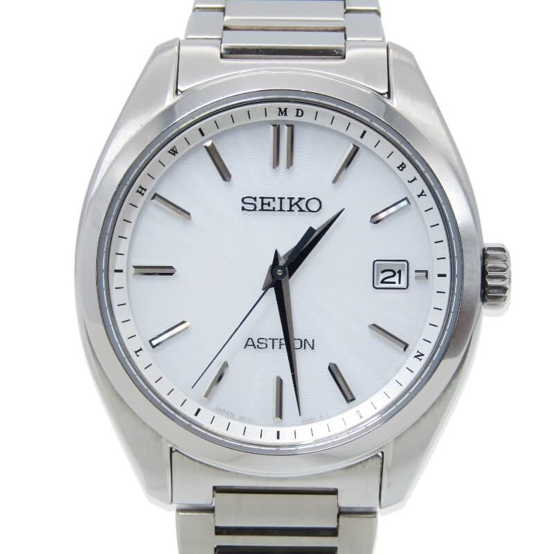 【中古】SEIKO セイコー ASTRON SBXY029 7B72-0AD0 ソーラー電波 アストロン オリジン 39mm チタン 日本製 ホワイト 白 クオーツ 腕時計 28013139