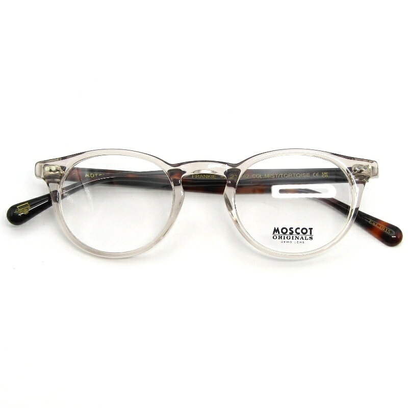 【中古】未使用 MOSCOT モスコット メガネフレーム FRANKIE 45 中国製 フランキー ラウンド/オーバル MIST/TORTOISE メガネ 眼鏡 サングラス 54001290