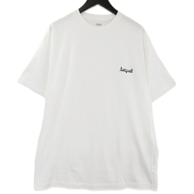 【中古】未使用 SEQUEL シークエル T-SHIRT? SQ-25SS-ST-14 半袖Tシャツ 刺繍 日本製 WHITE XL メンズ 71016541