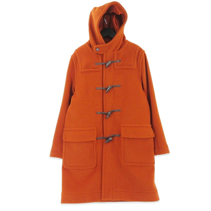 【中古】美品 INVERTERE インバーティア ダッフルコート IV232JE25011 NEWTON ABBOT REGULAR FIT DUFFLE COAT オレンジ 38 本水牛トグルボタン メンズ 99001700