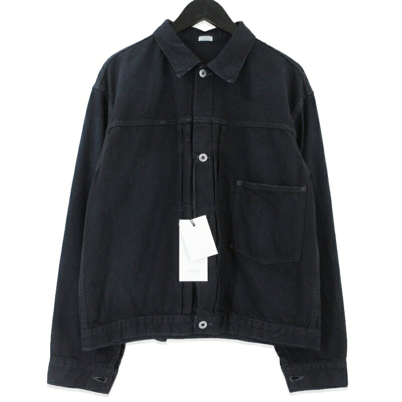 【中古】A.PRESSE アプレッセ デニムジャケット 25AAP-01-37 1st Type Denim Jacket ヴィンテージ加工 日本製 ブラック 黒 44 メンズ 99001704