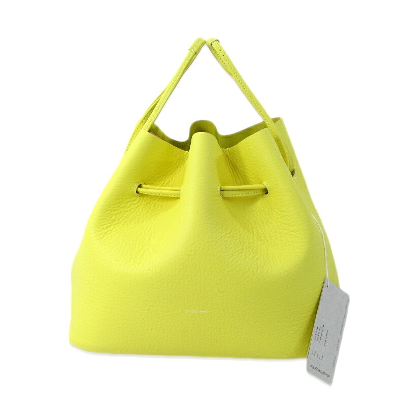 【中古】未使用 Hender Scheme エンダースキーマ bucket bag yv-b-bkb バケットバッグ シュリンクレザー 巾着 cream yellow ハンドバッグ バッグ 鞄 47000613