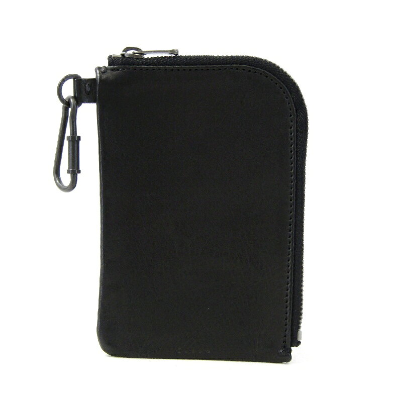 【中古】iolom イオロム コインケース coin purse マルチケース ミニ財布 日本製 ブラック 黒 レザー 47000627