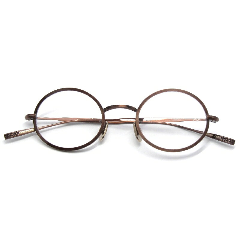 【中古】未使用 OG×OLIVER GOLDSMITH オージーバイオリバーゴールドスミス メガネフレーム OLIVER I-T A COPPER アンティークカッパー日本製 オリバー1T オーバル メタル メガネ 眼鏡 サングラス 61006507