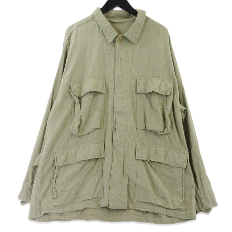 【中古】美品 COMOLI コモリ ローシルク B.D.Uジャケット B01-01031 25SS ミリタリージャケット 日本製 カーキ 2 メンズ 99001851