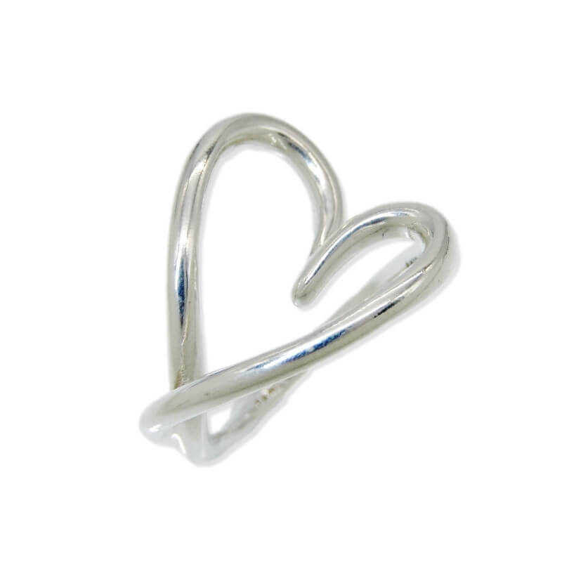 【中古】美品 Pandora パンドラ リング Organically Shaped Heart Small Ring 52 オーガニカリー シェイプド ハート スモール 12号 SV925 シルバー 28013371