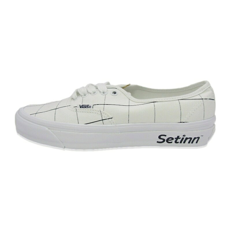 【中古】未使用 SETINN × VANS セットイン 26.5cm LX AUTHENTIC VN000D5KYY2 LX オーセンティック チェック White/Navy スニーカー 88000300