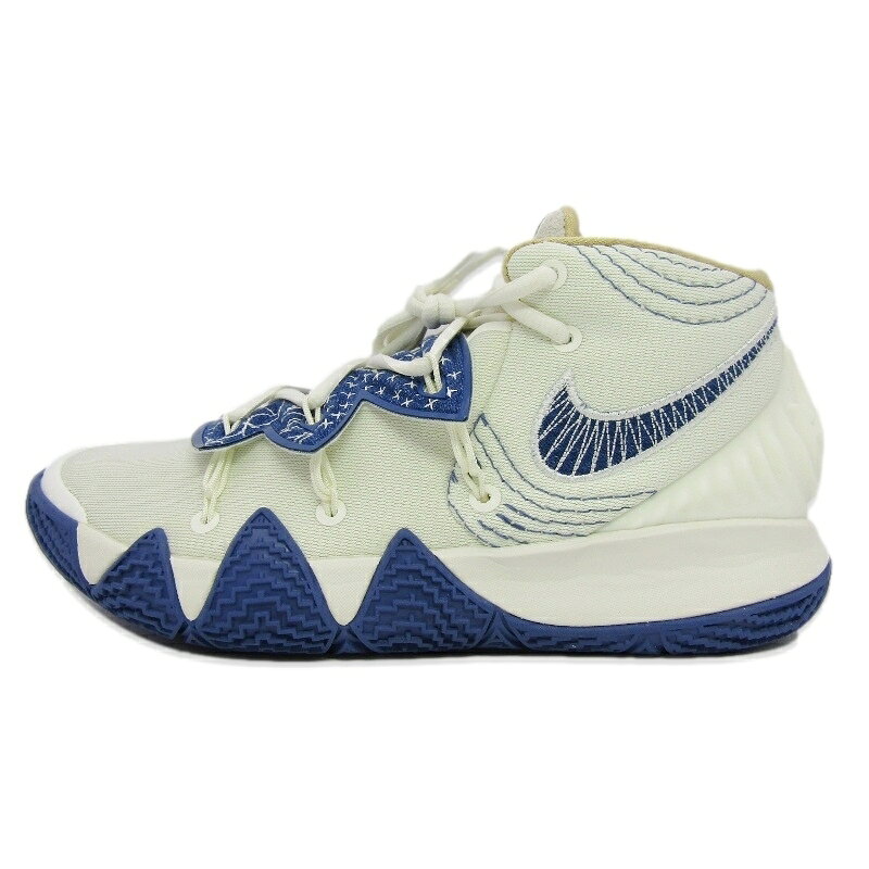 【中古】美品 NIKE ナイキ 27cm KYBRID S2 EP SASHIKO DA6806-100 2020年製 カイブリッド2 Kyrie Irvingシグネチャー ネイビー バスケットボールシューズ SAIL/MYSTIC NAVY-SESAMI スニーカー 88000303
