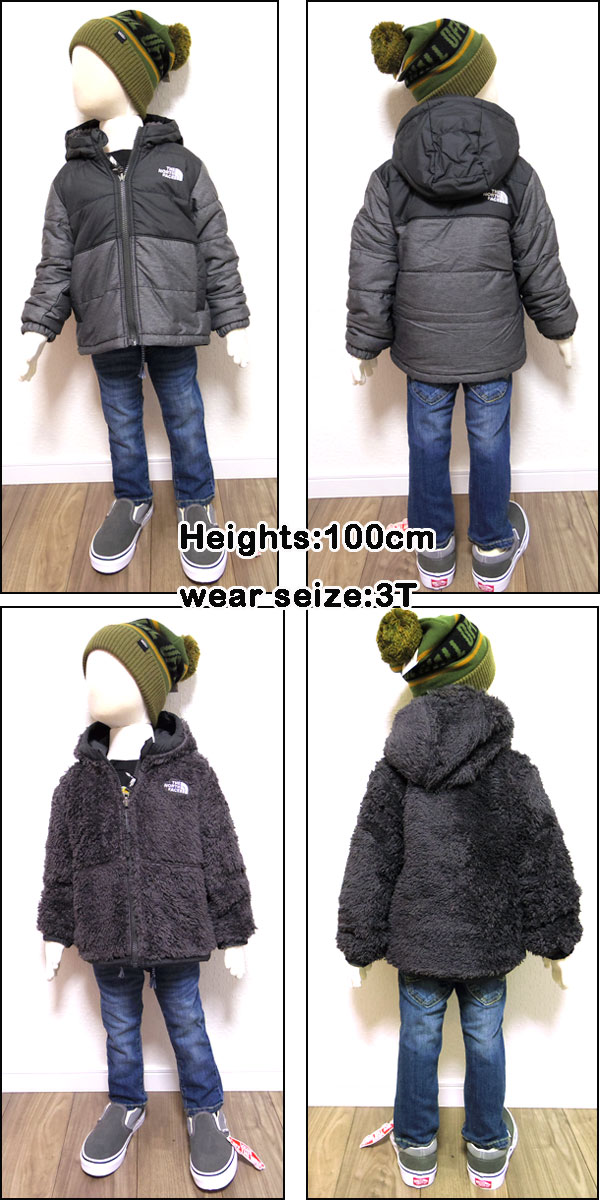 ノースフェイス キッズ ジャケット アウター リバーシブル THE NORTH FACE 男の子 Rvs Mount Chimbo Fullzip Hoodie 21新作 80 90 100 110cm フリース