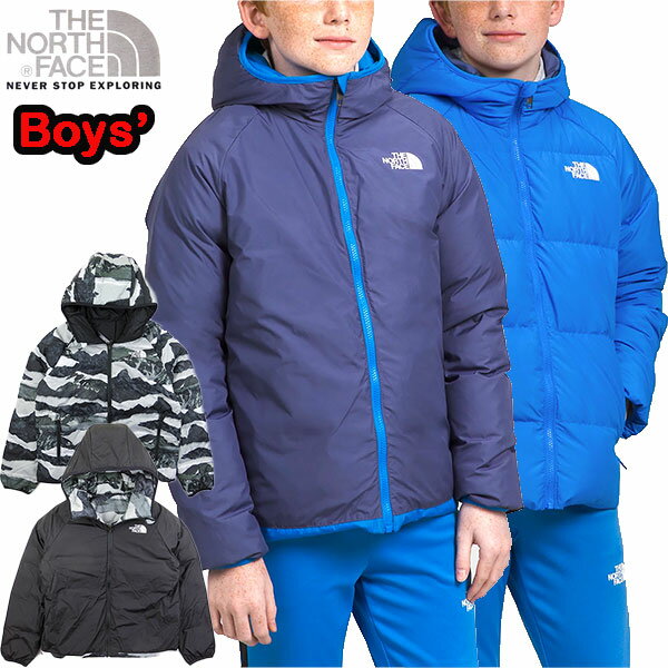 【THE NORTH FACE】ザ・ノース・フェイス キッズ ダウン ジャケット BOYS Reversible North Down Hooded Jacke...