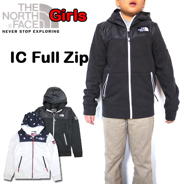 ノースフェイス キッズ アウター パーカー IC FULL ZIP HOODIE 女の子 限定 120 130 140 150 160cm