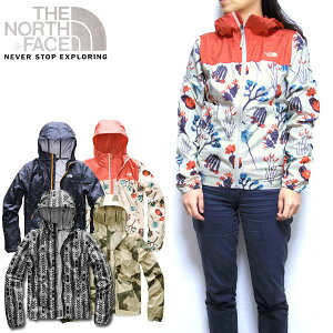 ノースフェイス レディース アウター ウィンドブレーカー 薄手 ジャケット PRINTED CYCLONE JACKET THE NORTH FACE セール 総柄 NF0A3SV4