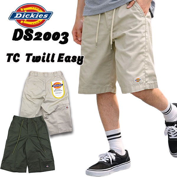 樂天商城 - ディッキーズ ショートパンツ メンズ Dickies TCツイル イージー ワークショーツ DS2003 ハーフパンツ ワークパンツ 短パン TC TWILL EASY WORK SHORTS ウエストゴム ドローコード アメカジ カジュアル