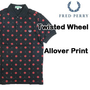 フレッドペリー FRED PERRY ポロシャツ メンズ M3240 Twisted Wheel Allover Print ローズ