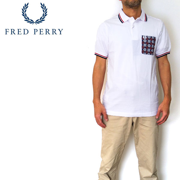 フレッドペリー/ポロシャツ/メンズ/M4207 Drake’s Medalion Pocket Shirt/FRED PERRY/ワッペン