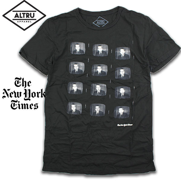 乐天商城 - ALTRU Tシャツ メンズ 半袖 NEW YORK TIMES コラボ Nixon フォトT USA製 ニクソン大統領 グラフィックT ストリート レトロ