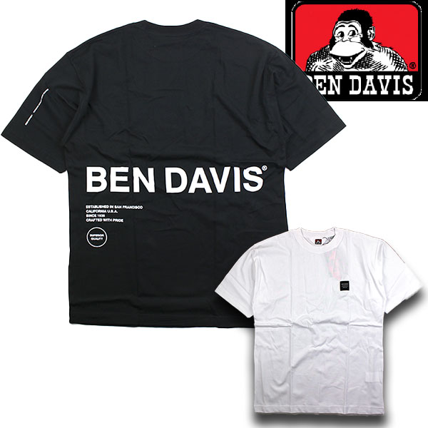乐天商城 - ベンデイビス Tシャツ メンズ 半袖 BEN DAVIS Industrial Logo Tee C-1580044 ビッグシルエット オーバーサイズ バックプリント ロゴT
