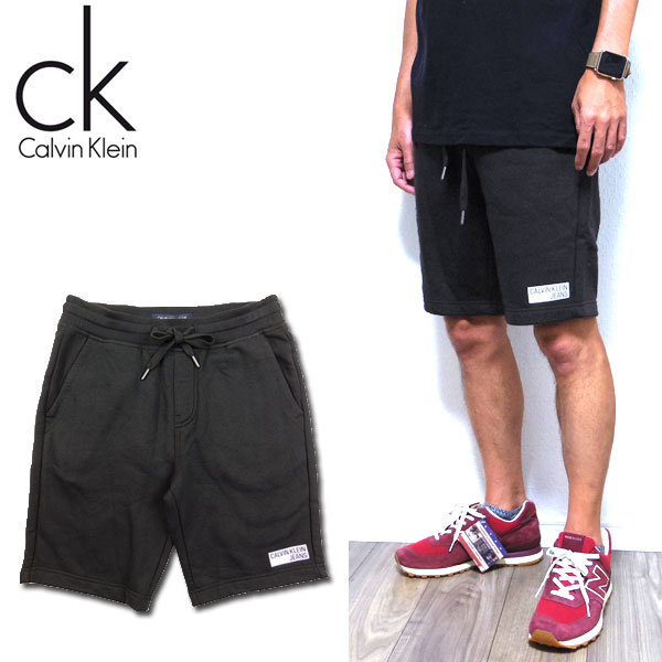 カルバンクライン メンズ ハーフパンツ ジーンズ Calvin Klein Jeans Box Logo スウェット 裏起毛 41L7588