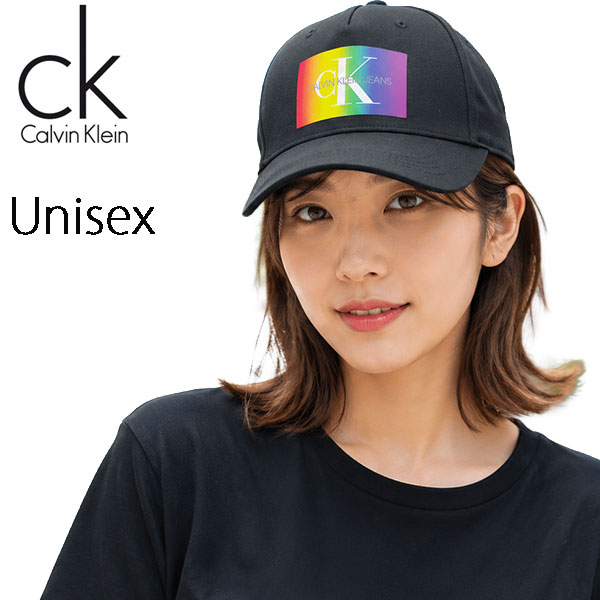 カルバンクライン キャップ メンズ レディース Calvin Klein MONOGRAM STRUCTURED TWILL CAP 40HH944 帽子 レインボー ロゴ プライド 5パネル スナップバック コットン 綿 セール