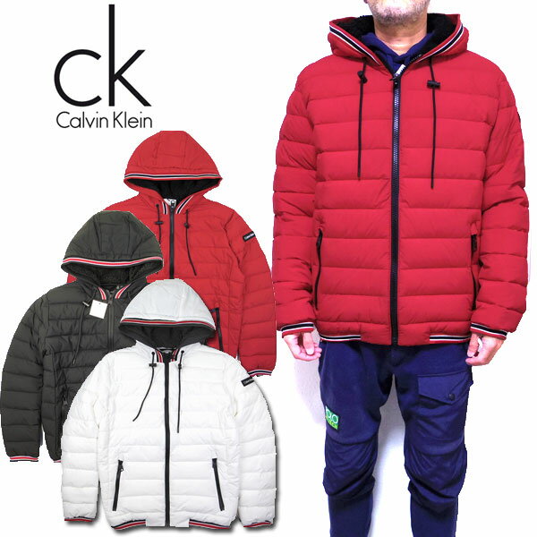 カルバンクライン ダウン アウター メンズ レディース 中綿 Calvin Klein ブランド 冬 Sherpa Lined Hood Stretch Puffer CM155956