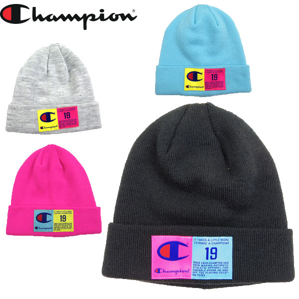 チャンピオン ニット帽 メンズ チャンピオン ニット帽 レディース メンズ ビーニー Pop Color Jock Tag 帽子 Champion Life USモデル CAP H0529