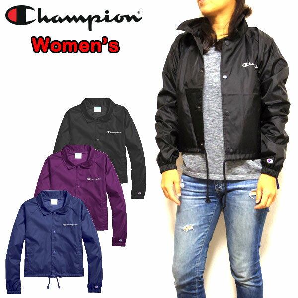 コーチ チャンピオン レディース ジャケット 春 コーチ アウター Champion USA Heritage Coaches Jacket ブランド ショート丈 J0334