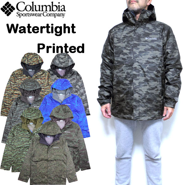 コロンビア COLUMBIA ジャケット メンズ Watertight Printed ウォータータイト マウンテンパーカー 迷彩 S M L XL