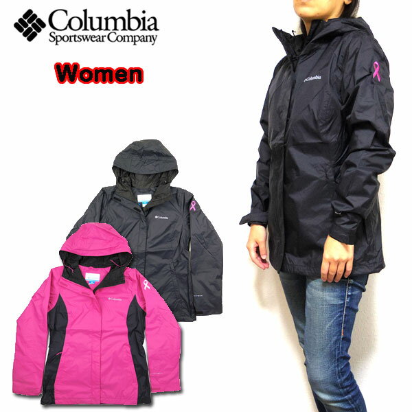 コロンビア アウトドアジャケット レディース コロンビア レディース ジャケット アウター Columbia Tested Tough in Pink Rain Jacket II ピンクリボン