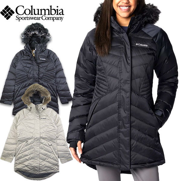 コロンビア レディース アウター ダウンジャケット Columbia Lay D Down III Mid Jacket ファー付き 2023 ...