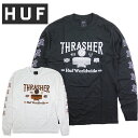 ハフ HUF ロンt Tシャツ 長袖 メンズ スラッシャー モンテレイ コラボ HUF×THRASHER Monteray L/S Tee ティーシャツ ロング ロンティー 長袖Tシャツ カットソー トップス メンズ 男性用 TS01918