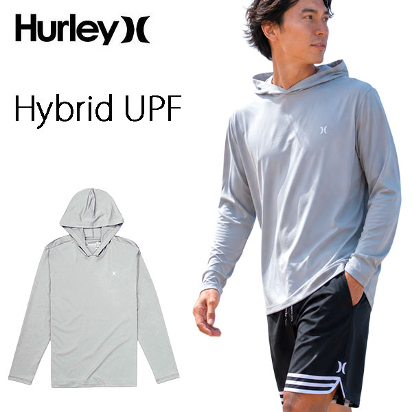 Rakuten - ハーレー ラッシュガード メンズ パーカー HURLEY 長袖 フード付き MAT0001000 水着 UVカット 速乾 サーフT フィットネス ジム
