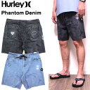 Hurley ハーレー サーフパンツ PHANTOM ECO DENIM 18 MBS01887 メンズ 海水パンツ ボードショーツ デニム風 リサイクル素材 速乾 ストレッチ 水陸両用 18インチ丈