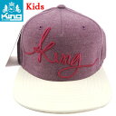 キッズ キャップ 帽子 スケボーブランド King Apparel 子供 Kids Signature Strapback Cap ボーイズ