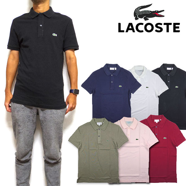 楽天REASONラコステ ポロシャツ メンズ 半袖 LACOSTE スリムフィット PH4012 ブランド Slim Fit Pique Polo ゴルフ S M L XL