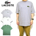 ラコステ ペアTシャツ ラコステ tシャツ 半袖 レディース メンズ LACOSTE オーバーサイズ TH0062 2023春夏 ルーズフィット リアルクロコ セール